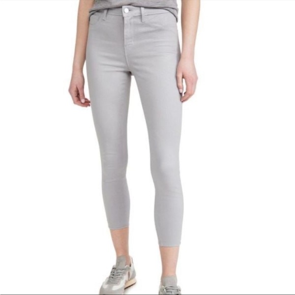 L’Agence Margot Skinny High Rise Silver Grey Jeans - Picture 2 of 9